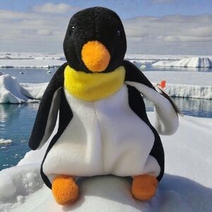 Vtg 95 Waddle TY 1ST EDITION ORIGINAL PENGUIN BEANIE BABY Babies PLUSH #1965